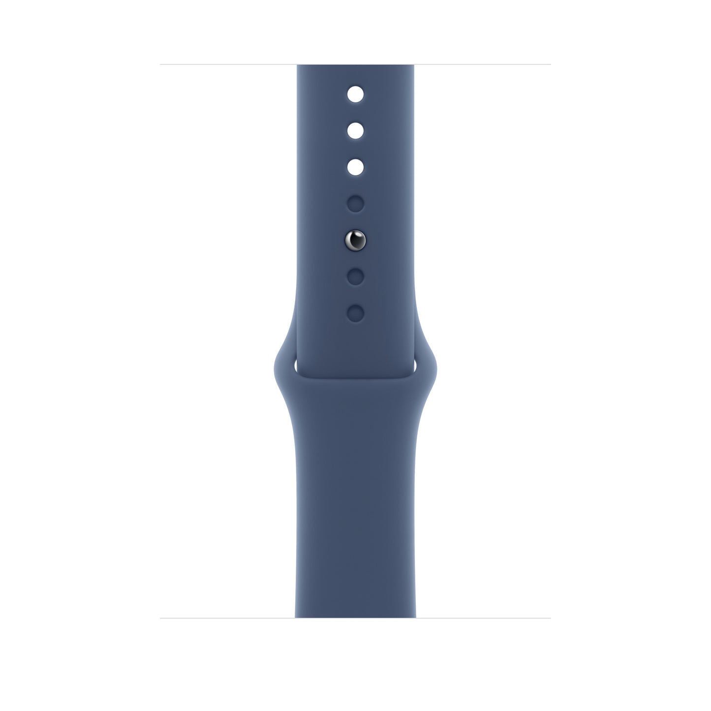 Denim blue colour silicone watch strap made for apple watch series 10 42/45/46mm crafted for everyday wear