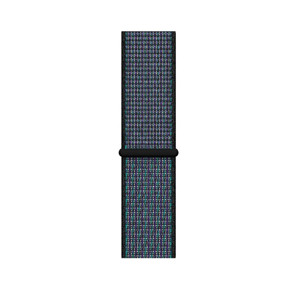 purple nylon sport loop watch band for apple watch series 10 42mm and 45mm and ultra 2 made from woven nylon