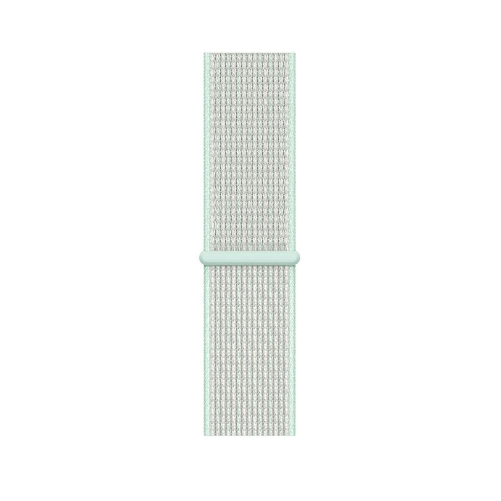 teal mint yellow nylon sport loop watch band for apple watch series 10 42mm and 45mm and ultra 2 made from woven nylon
