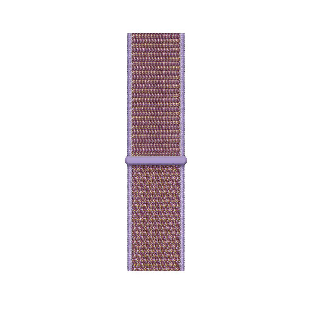purple lilac colour nylon sport loop watch band for apple watch series 10 42mm and 45mm and ultra 2 made from woven nylon