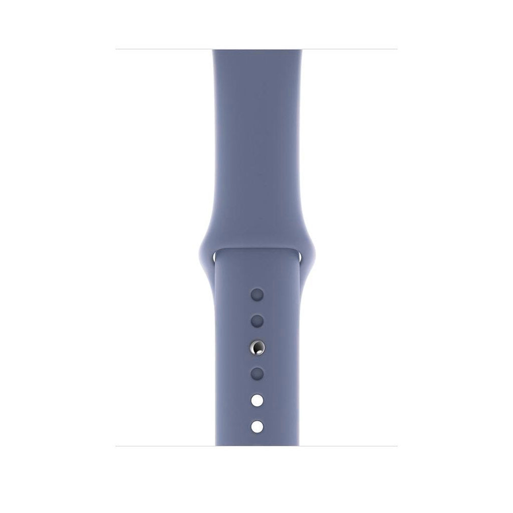 A lavender grey Colour silicone watch strap sport band on an Apple watch series 10 46mm and 42mm and Ultra 2