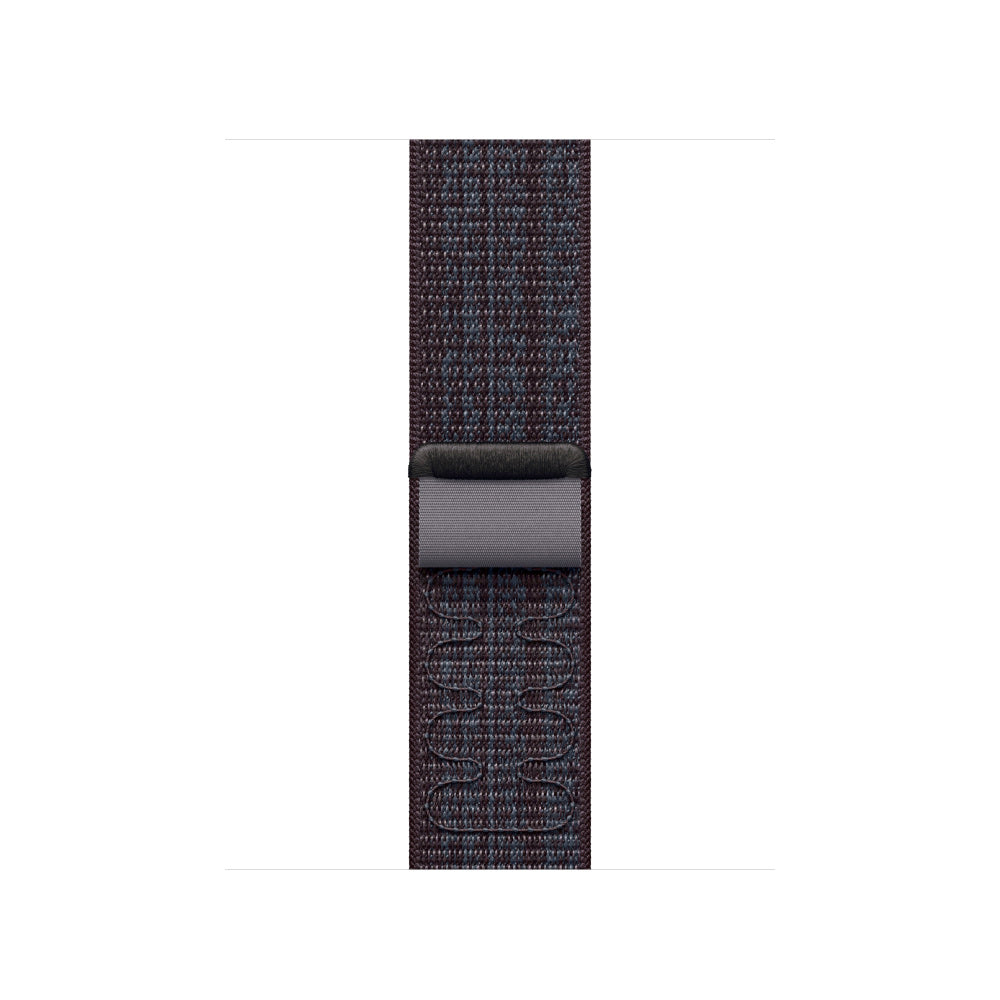 New style black and blue sport loop active watch band for apple watch series 9 and ultra made from woven nylon