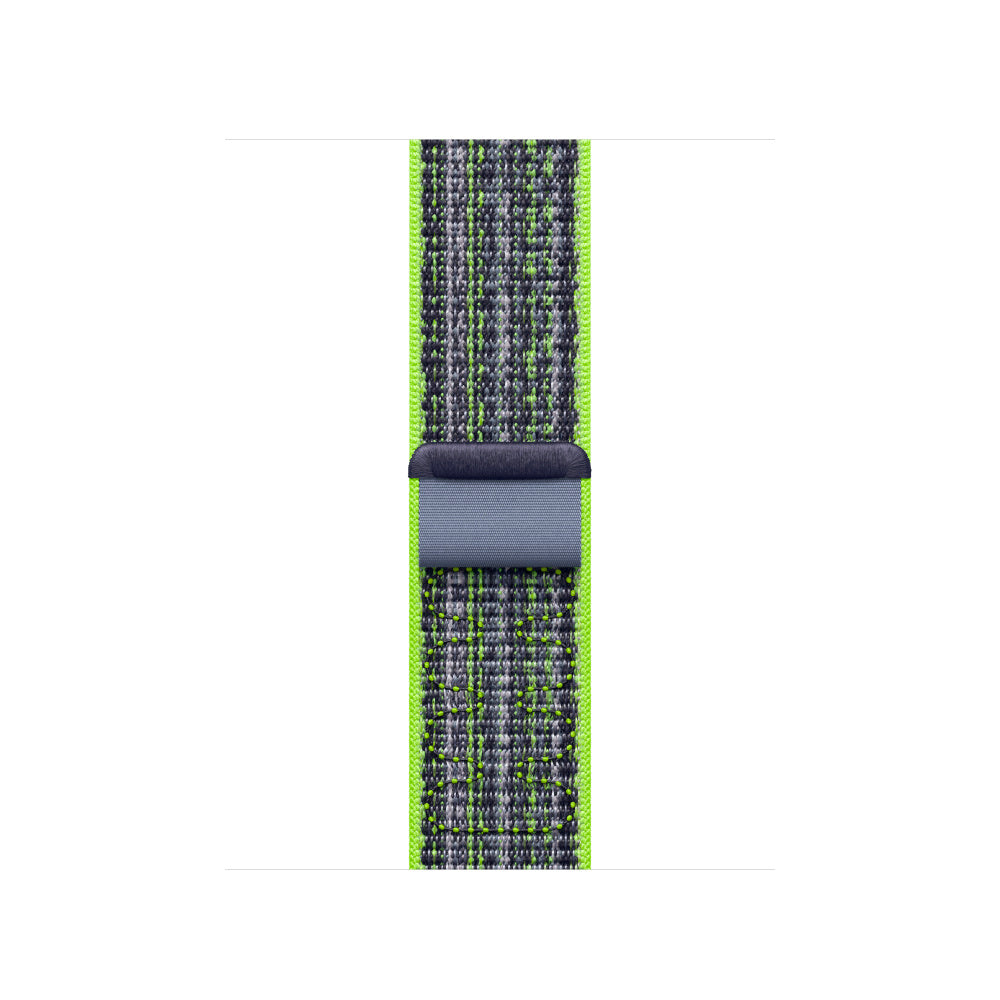 New style bright green and blue sport loop active watch band for apple watch series 9 and ultra made from woven nylon