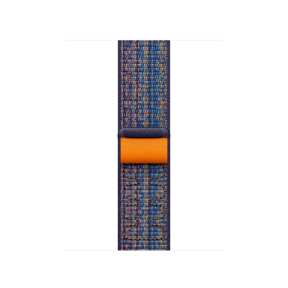 New style bright electric green and blue sport loop active watch band for apple watch series 11 42mm and 46mm and ultra 3 made from woven nylon