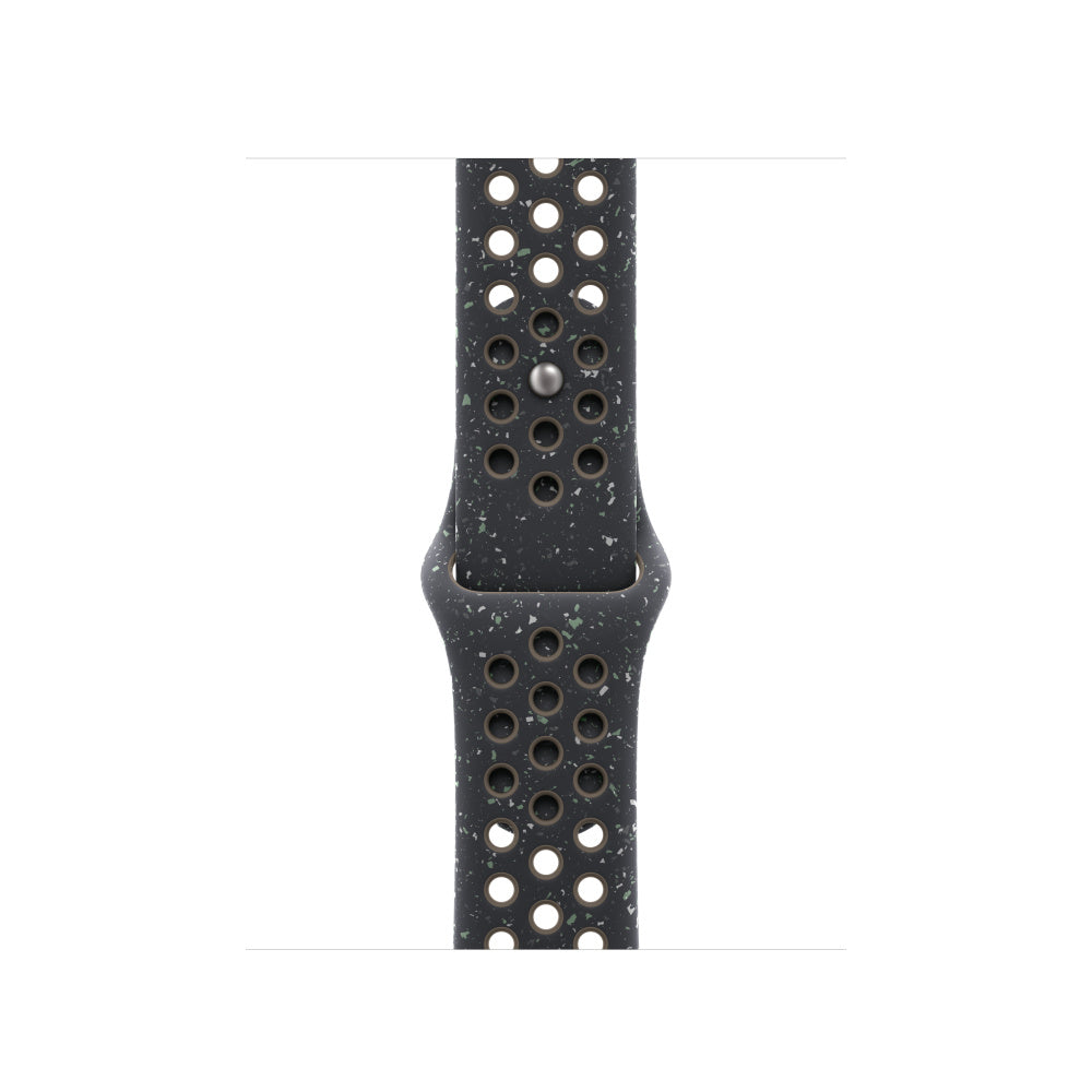 Midnight Blue Khaki colour apple watch series 10 silicone sports strap with a unique pattern of confetti design, this watch strap is designed for active people, perfect for 42mm 45mm or ultra 3