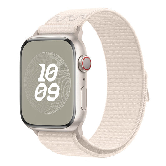 New style starlight sport loop active watch band for apple watch series 9 and ultra made from woven nylon