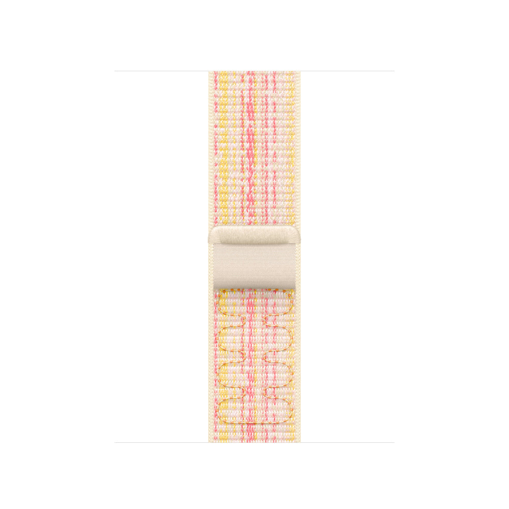 New style starlight and pink sport loop active watch band for apple watch series 9 and ultra made from woven nylon