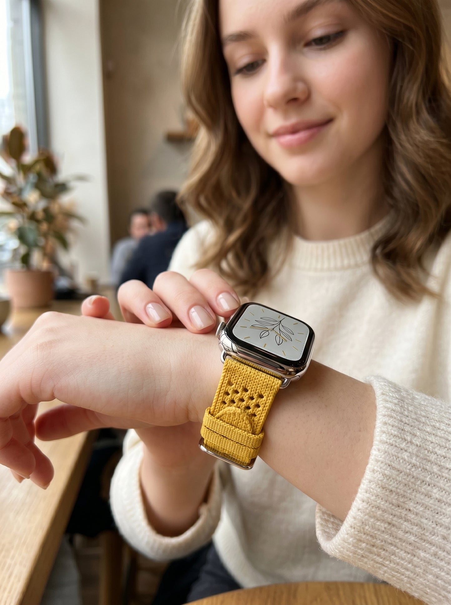 Yellow Tricot Knitted Strap for Apple Watch