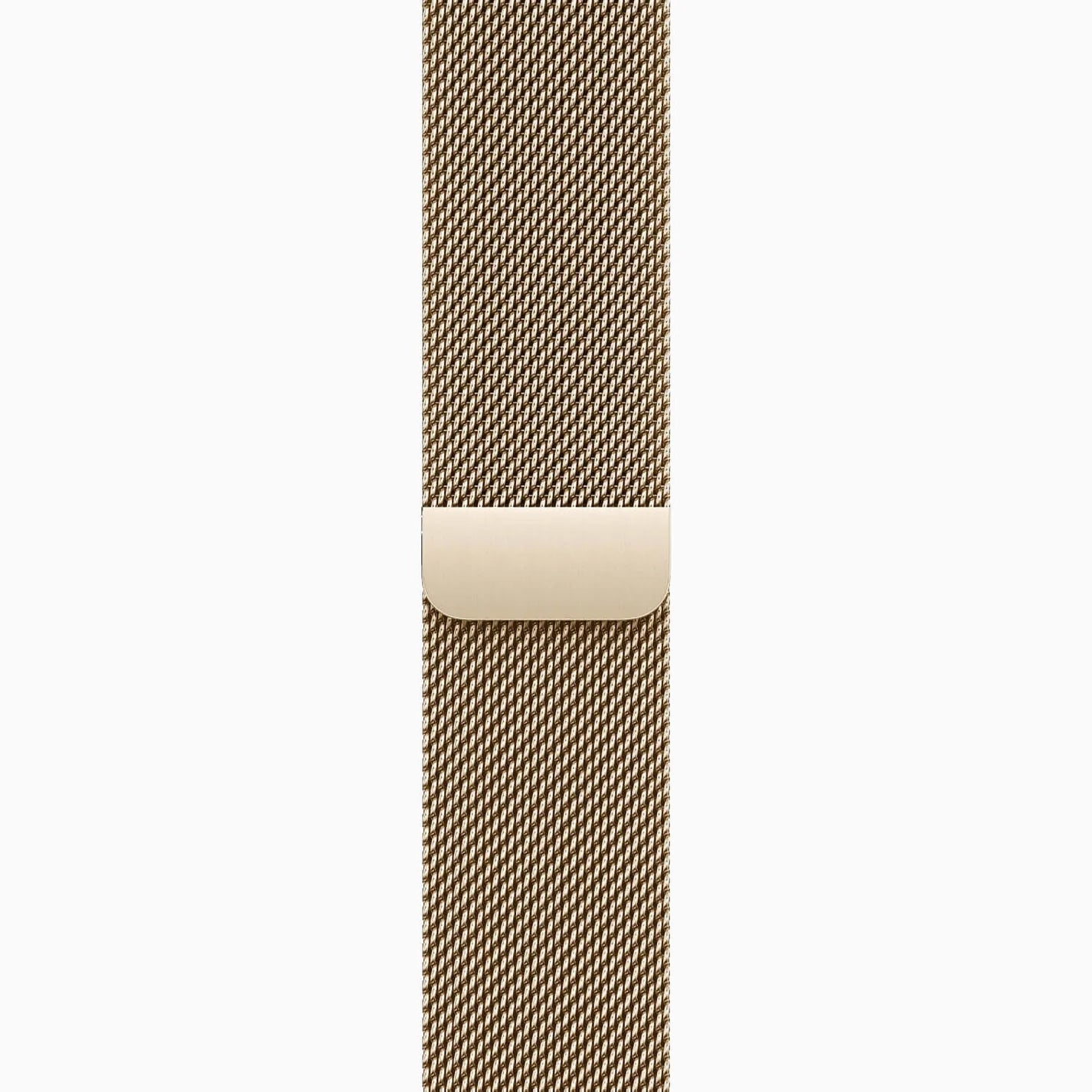 A champagne gold colour stainless steel milanese watch strap for the latest apple watch series 11 42mm 45mm and ultra 3