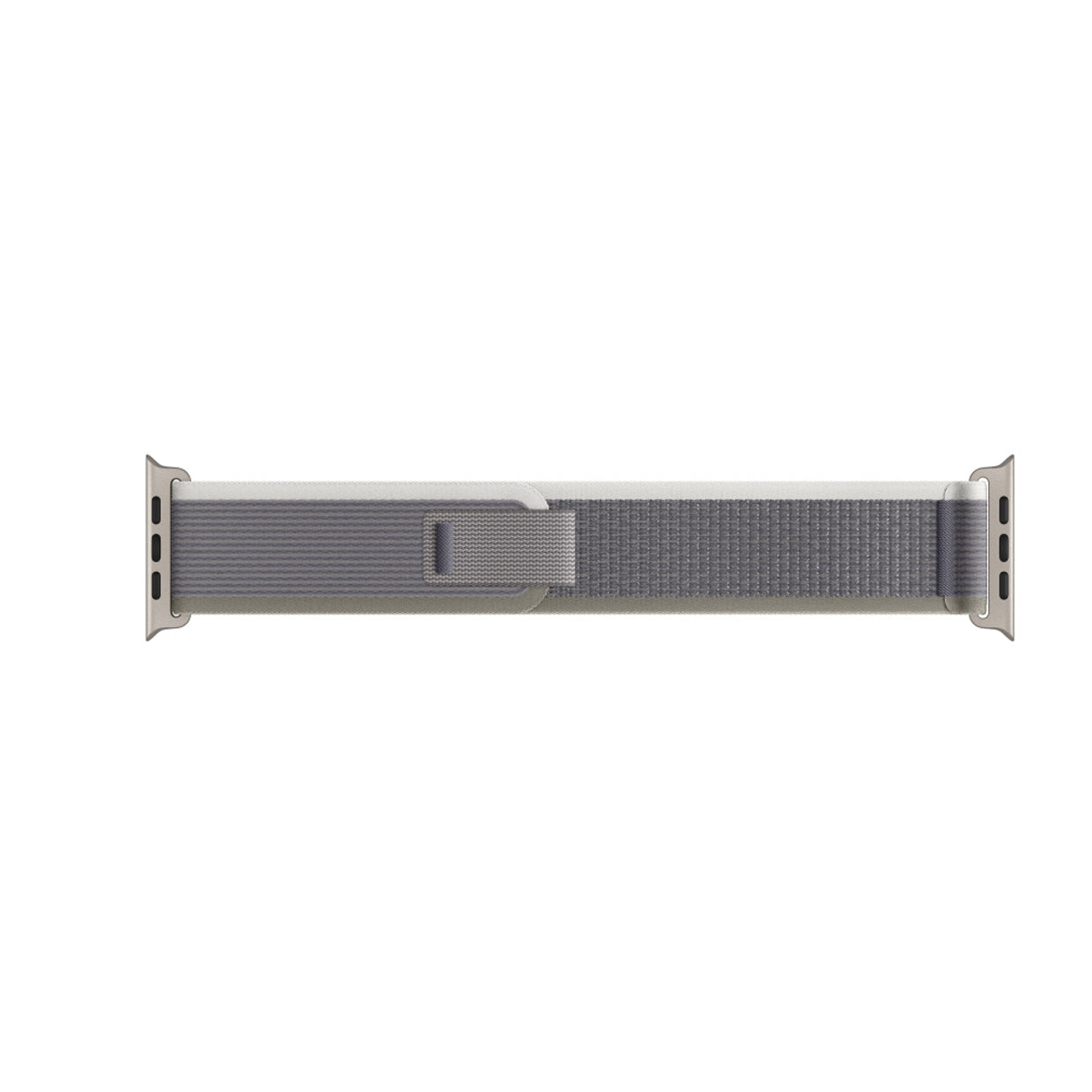 A green grey colour watch strap band made from nylon on an Apple watch series 10 42mm/ 45mm/ 46mm and ultra 2 designed for the mountain trail trekking and active sports