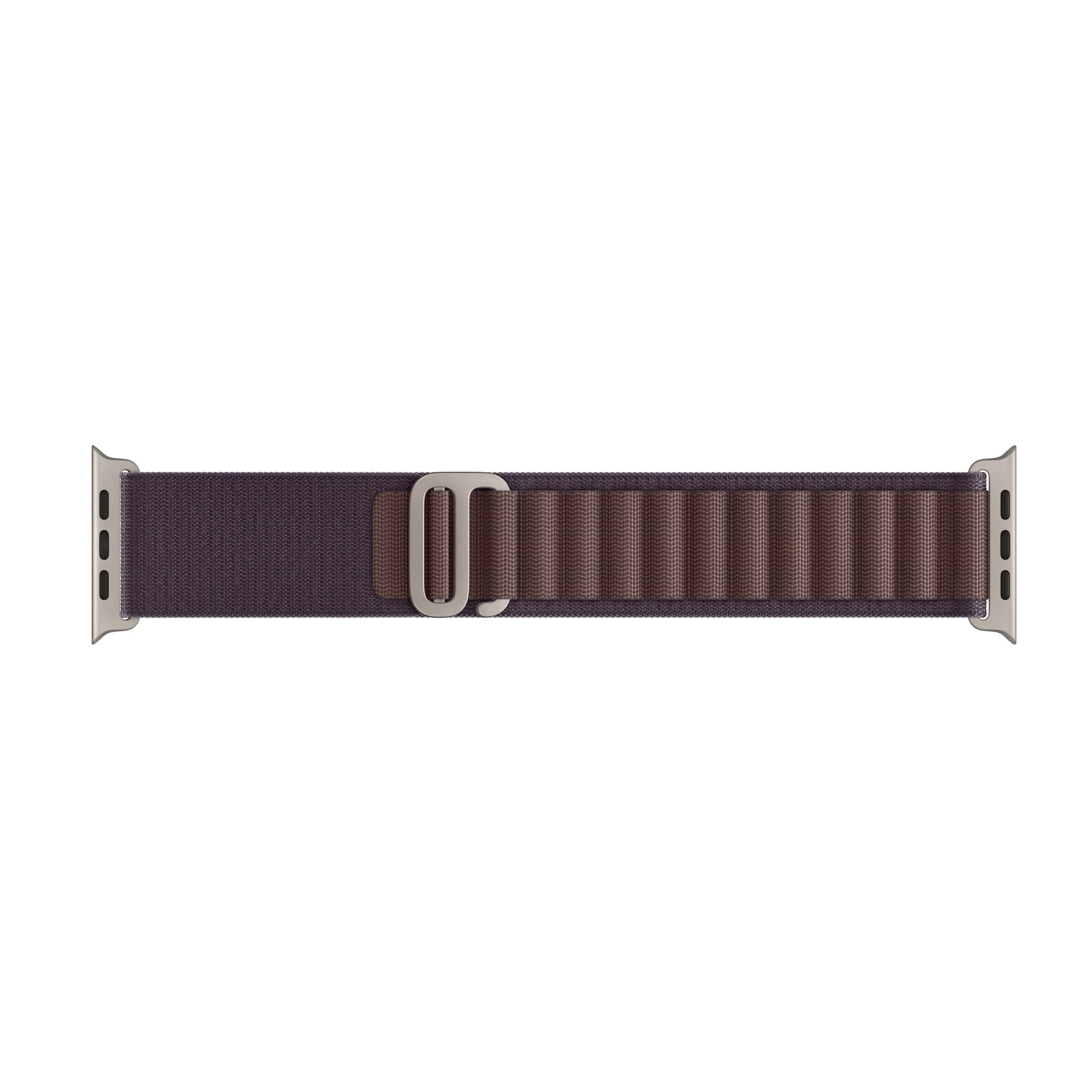 A indigo colour premium nylon watch strap band designed for adventurers and explorers that wear the Apple watch series 10 and Ultra 2