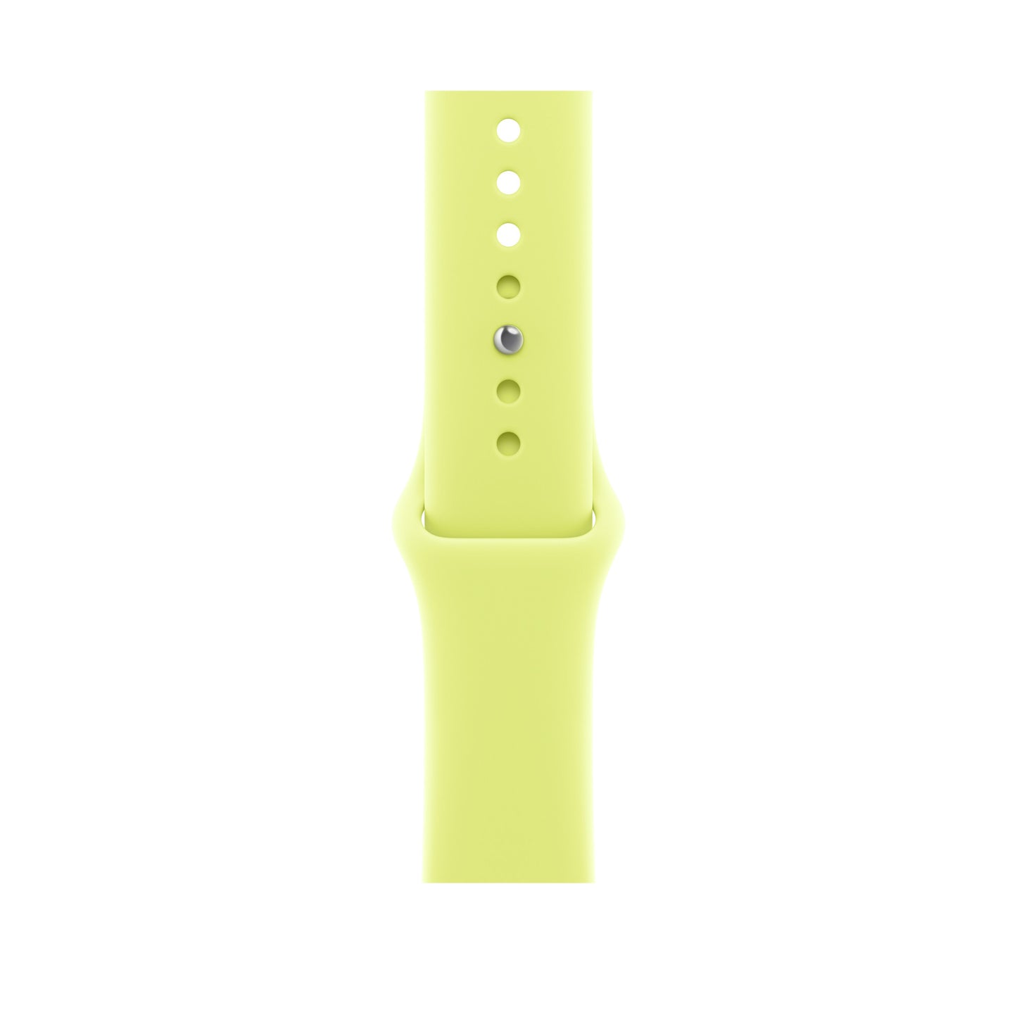 A neon yellow colour Apple watch sport band made from premium silicone for series 11 42mm 45mm 46mm and ultra 3 and SE