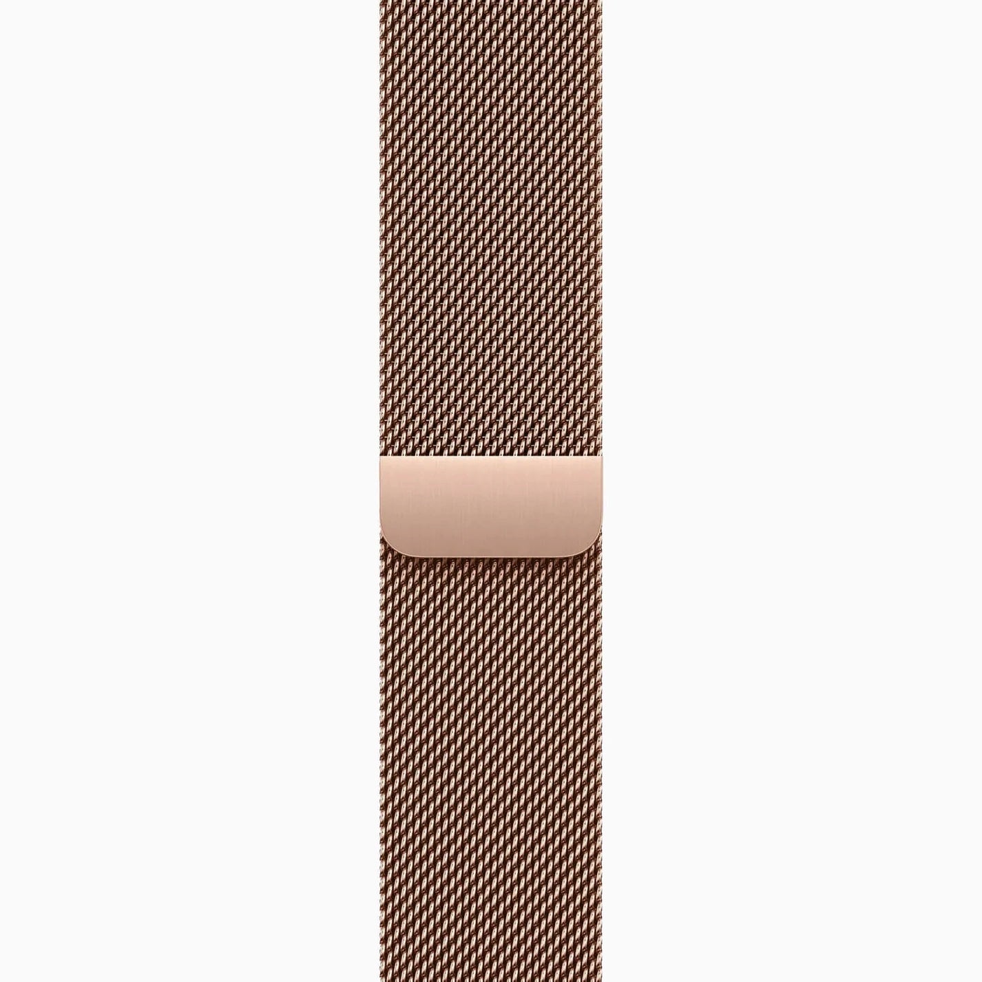 A rose gold colour stainless steel milanese loop watch strap for the latest apple watch series 11 42mm and 46mm and ultra 3
