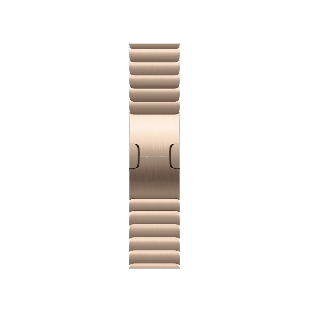 vintage gold metal stainless steel link watch strap for apple watch series 10 42mm and 45mm and ultra 2