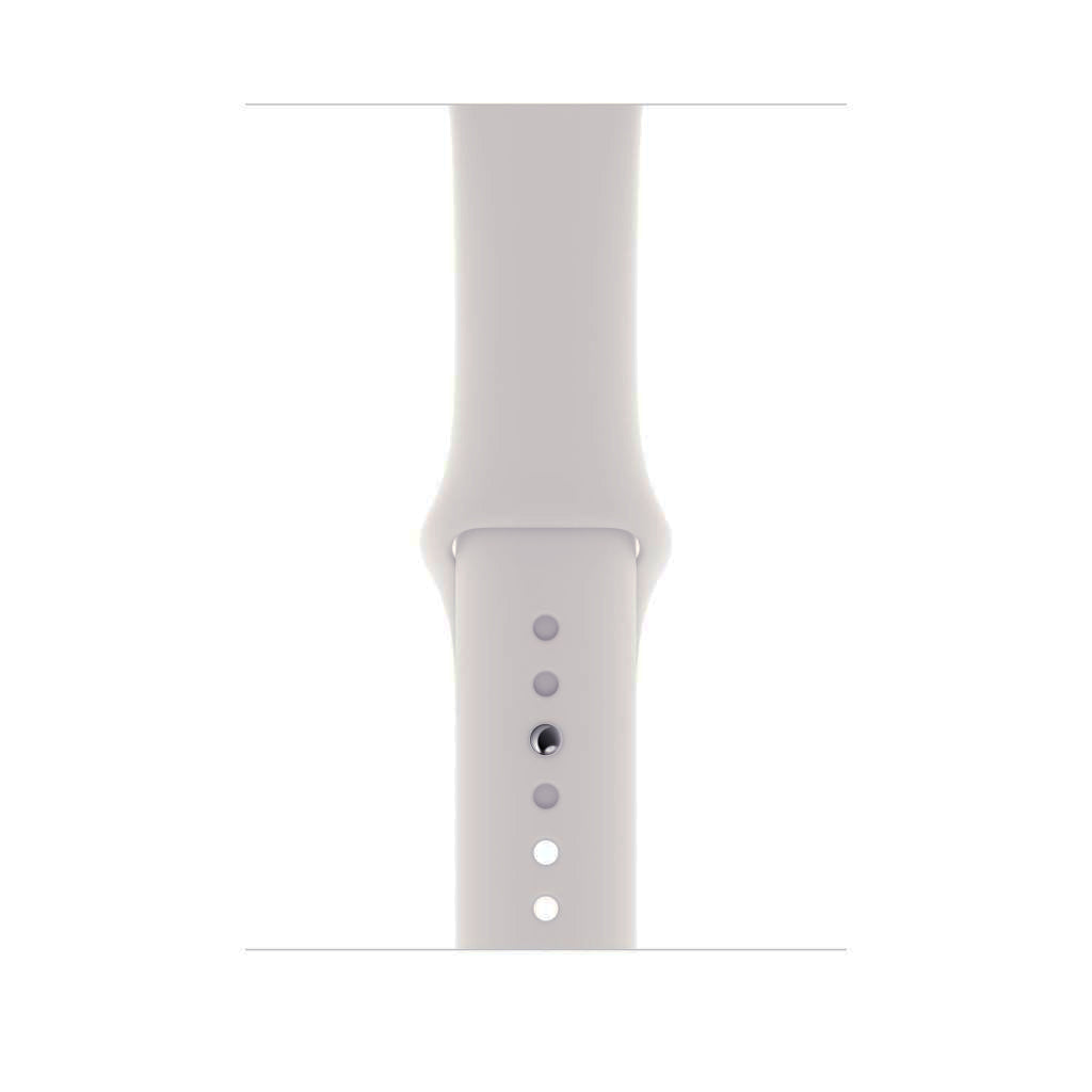 A light grey Colour silicone watch strap sport band on an Apple watch series 10 46mm and 42mm and Ultra 2