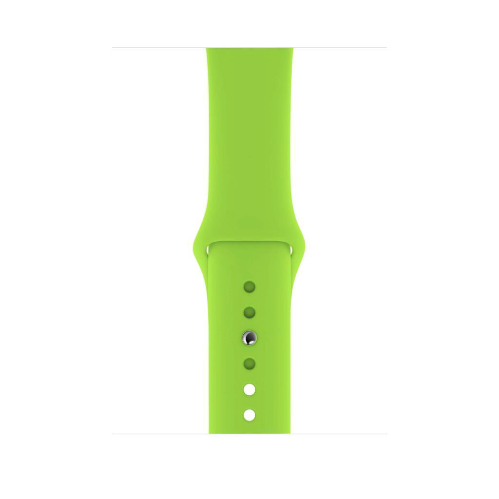 A Apple Green silicone watch strap sport band on an Apple watch series 10 46mm and 42mm and Ultra 2