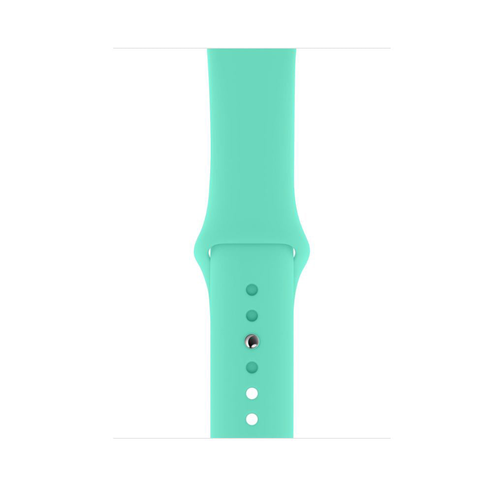 A mint Colour silicone watch strap sport band on an Apple watch series 10 46mm, 45mm and 42mm and Ultra
