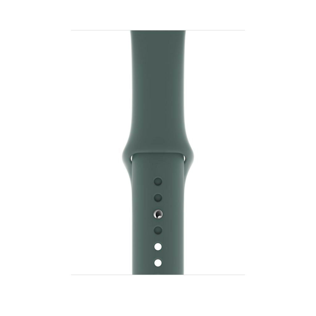An olive Green colour silicone watch strap sport band on an Apple watch series 10 46mm and 42mm and Ultra 2