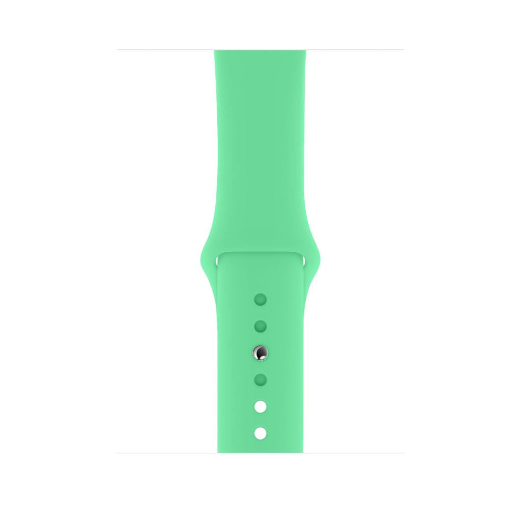 An spearmint colour silicone watch strap sport band on an Apple watch series 10 46mm and 42mm and Ultra 2
