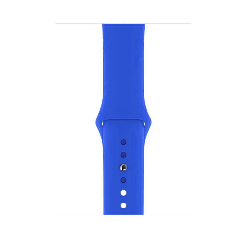 A Ocean Blue Colour silicone watch strap sport band on an Apple watch series 10 46mm, 45mm and 42mm and Ultra