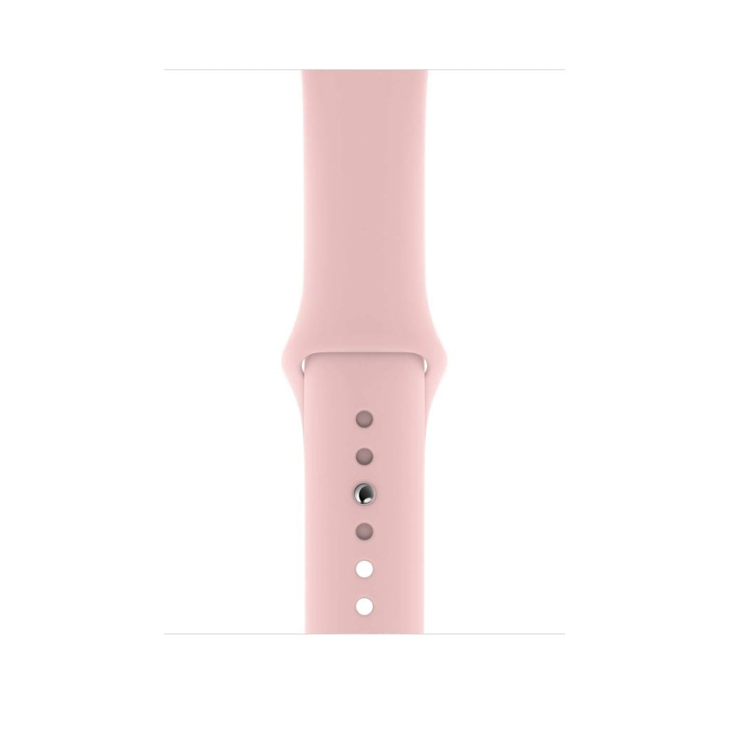 An retro rose pink colour silicone watch strap sport band on an Apple watch series 10 46mm and 42mm and Ultra 2
