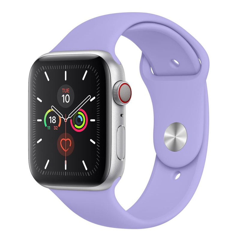 A Lilac colour sport strap band made from premium silicone for Apple Watch series 10 42mm and Ultra 2