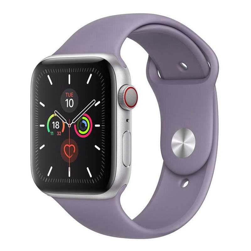 A concrete grey Colour silicone watch strap sport band on an Apple watch series 10 46mm and 42mm and Ultra 2