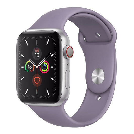 A concrete grey Colour silicone watch strap sport band on an Apple watch series 10 46mm and 42mm  and Ultra 2