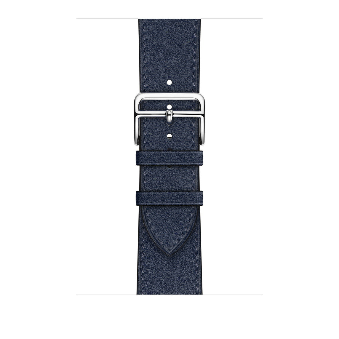 A navy blue colour genuine leather single tour watch strap on an apple watch series 41mm