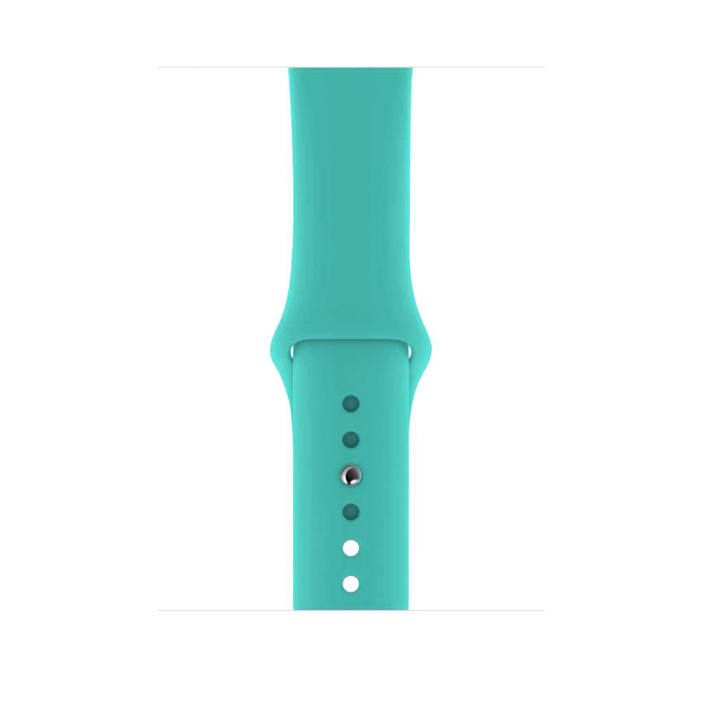 A Teal Colour silicone watch strap sport band on an Apple watch series 10 46mm and 42mm and Ultra 2