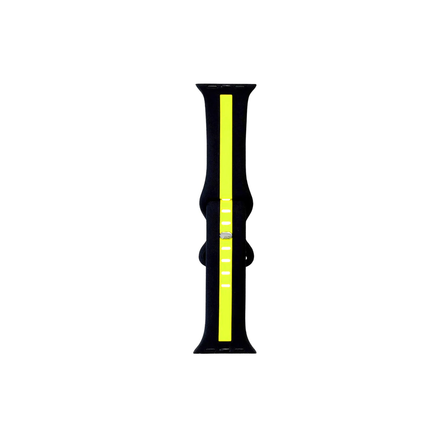 A black and fluro yellow two colour silicon sport strap for apple watch series 9 41mmA Green and Red two colour silicon sport strap for apple watch series 9 41mm