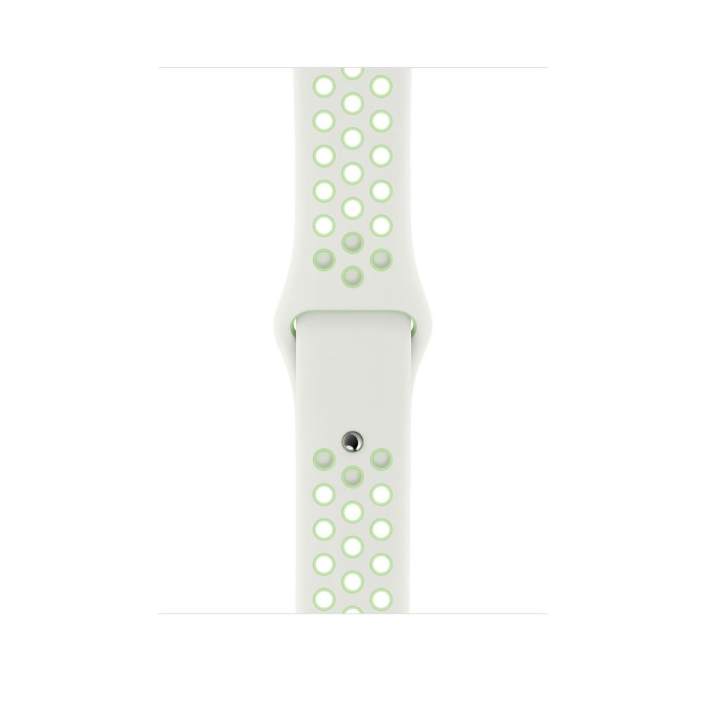 green cidar fog colour silicone watch strap for apple watch series 11 42mm 46mm with perforated holes for breathing while running and active sports
