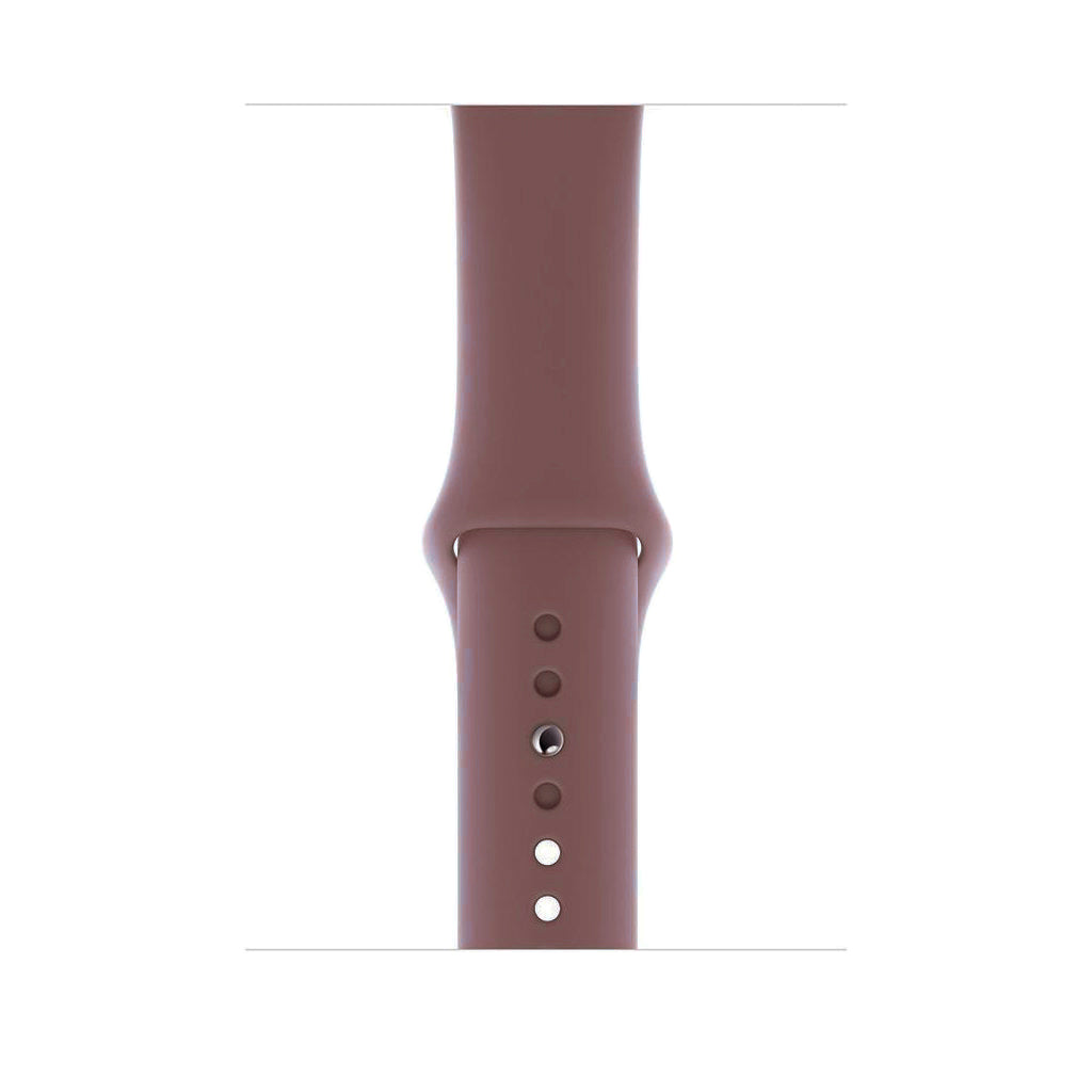 A mauve purple Colour silicone watch strap sport band on an Apple watch series 10 46mm, 45mm and 42mm and Ultra