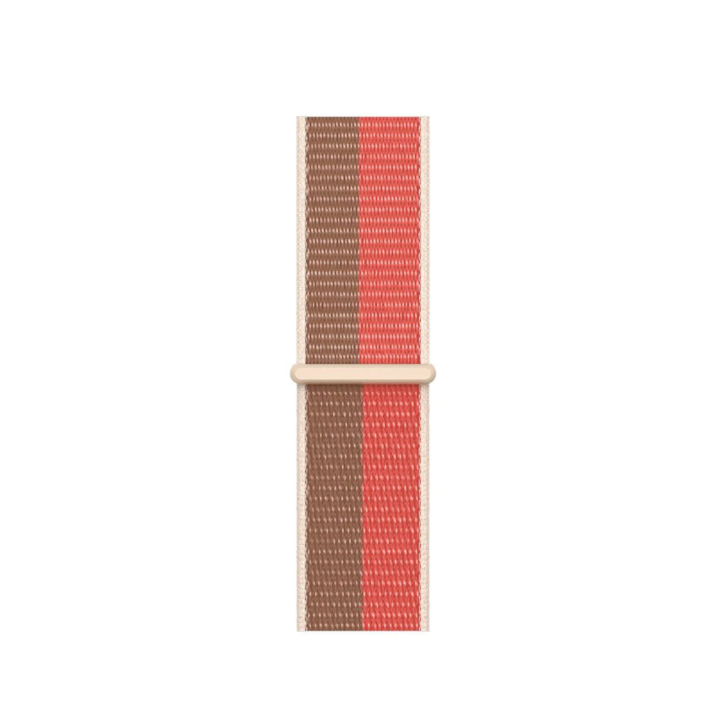 pink tan yellow nylon sport loop watch band for apple watch series 10 42mm and 45mm and ultra 2 made from woven nylon