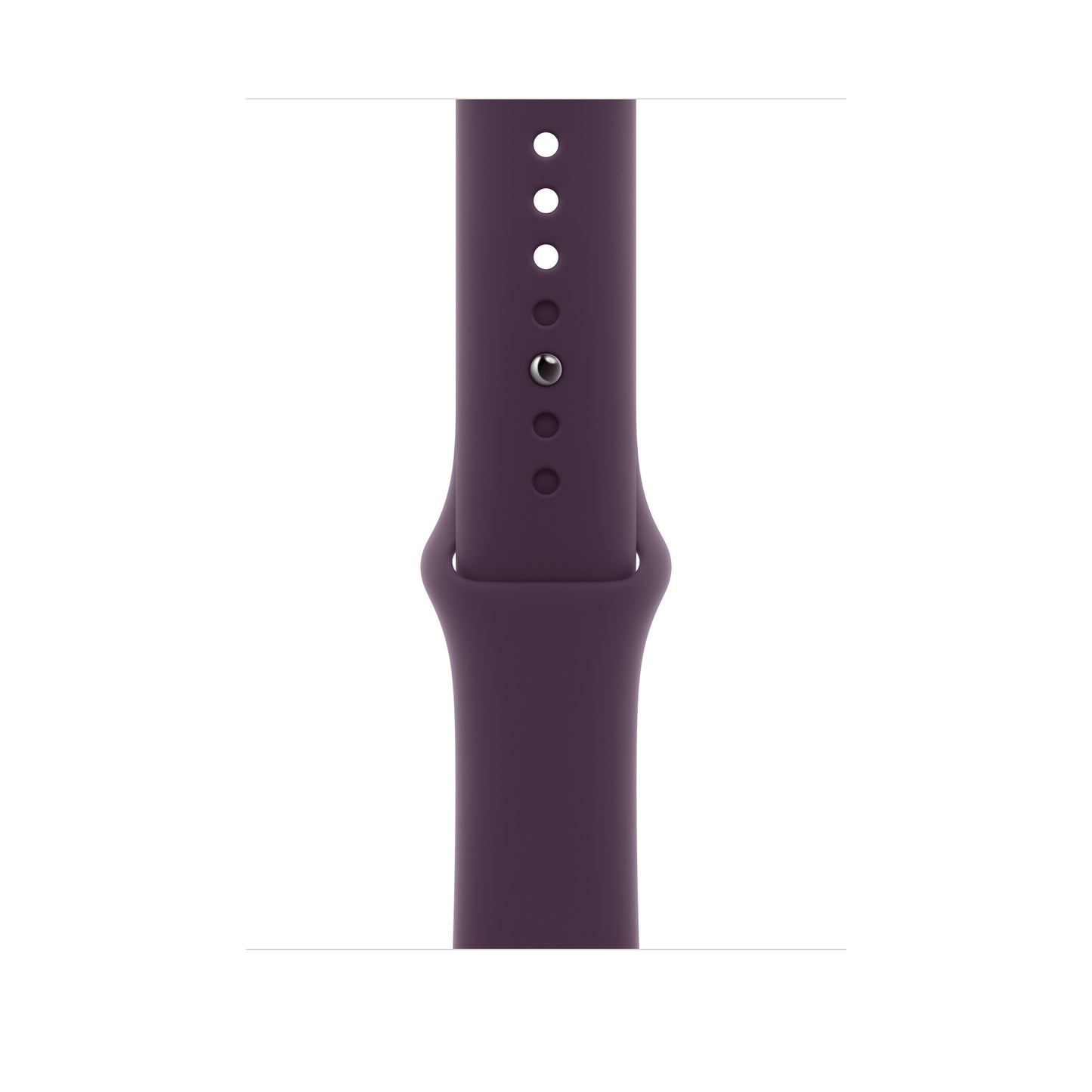 Plum Purple colour silicone watch strap made for apple watch series 10 42/45/46mm crafted for everyday wear