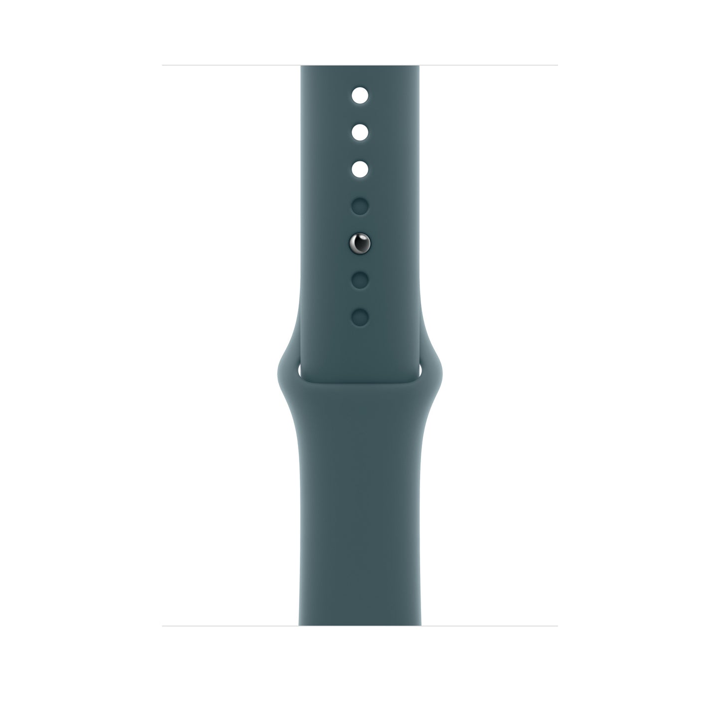 Lake Green colour silicone watch strap made for apple watch series 10 42/45/46mm crafted for everyday wear