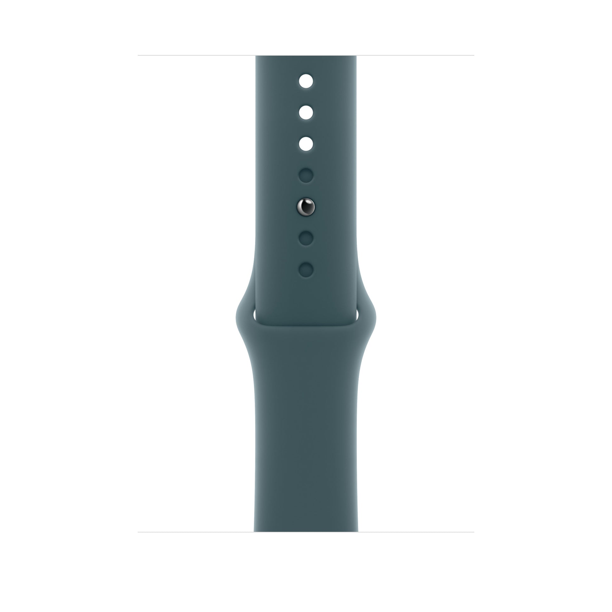 Lake Green colour silicone watch strap made for apple watch series 10 42/45/46mm crafted for everyday wear