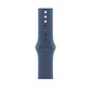 Denim blue colour silicone watch strap made for apple watch series 10 42/45/46mm crafted for everyday wear