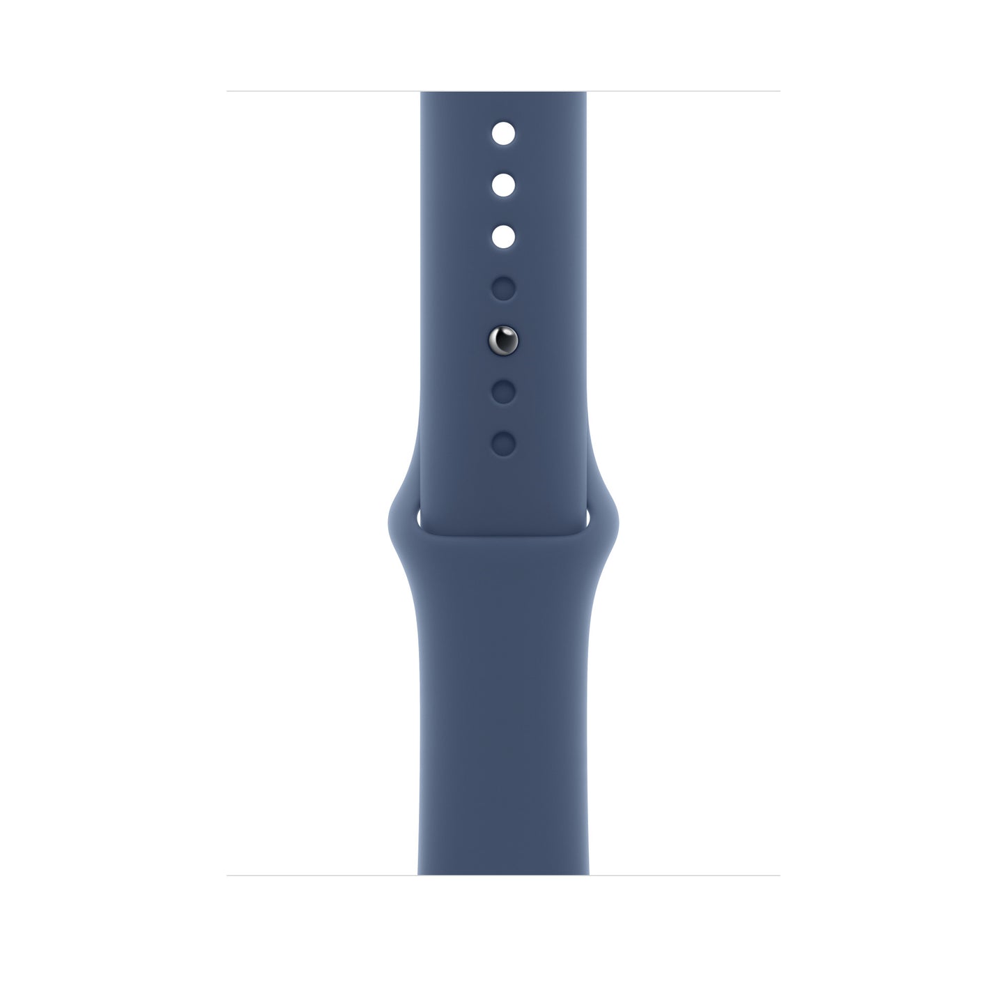 Denim blue colour silicone watch strap made for apple watch series 10 42/45/46mm crafted for everyday wear