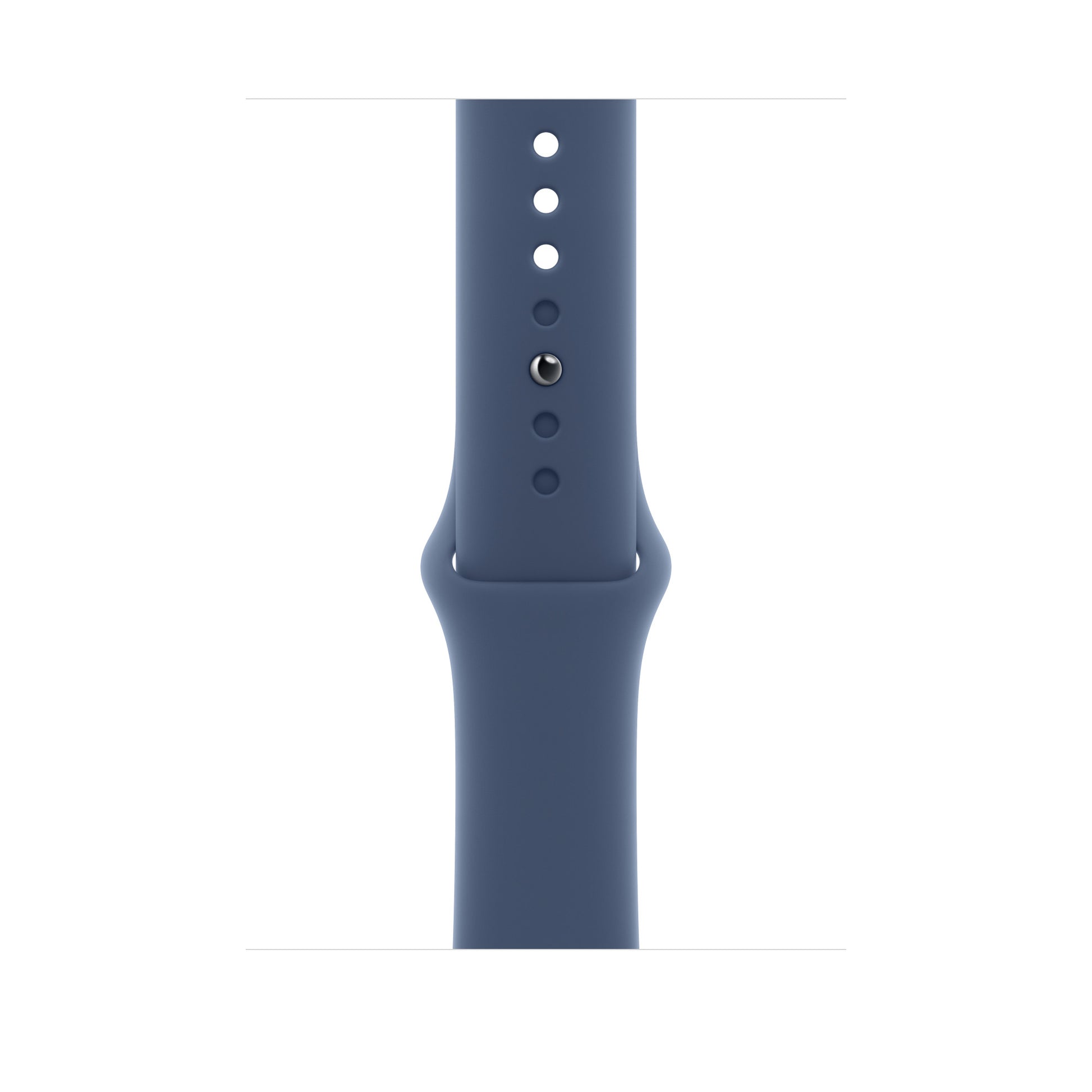 Denim blue colour silicone watch strap made for apple watch series 10 42/45/46mm crafted for everyday wear