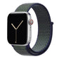midnight green nylon sport loop watch band for apple watch series 10 42mm and 45mm and ultra 2 made from woven nylon
