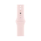 Light Pink colour silicone watch strap made for apple watch series 10 42/45/46mm crafted for everyday wear