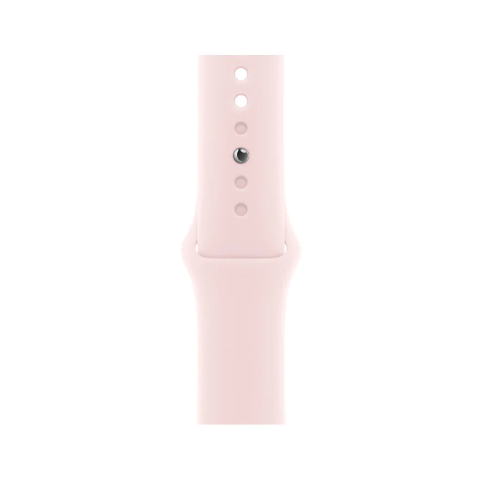 Light Pink colour silicone watch strap made for apple watch series 10 42/45/46mm crafted for everyday wear