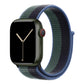 blue green yellow nylon sport loop watch band for apple watch series 10 42mm and 45mm and ultra 2 made from woven nylon