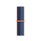 orange blue nylon sport loop watch band for apple watch series 10 42mm and 45mm and ultra 2 made from woven nylon