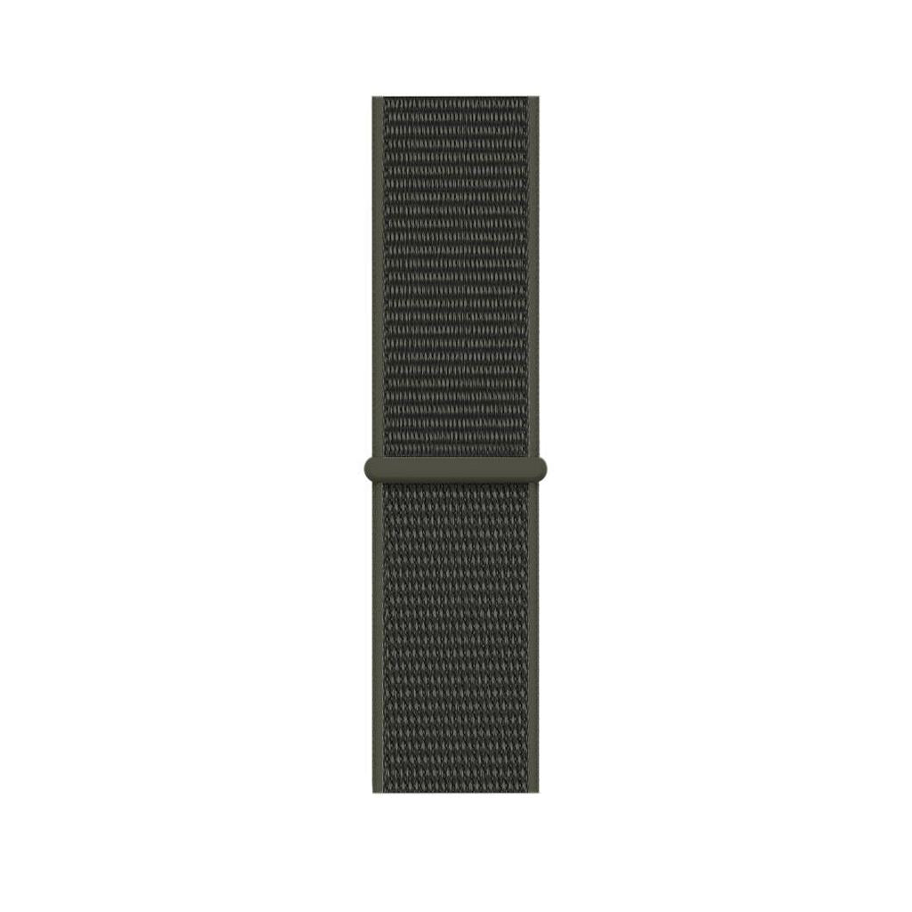 cargo khaki nylon sport loop watch band for apple watch series 10 42mm and 45mm and ultra 2 made from woven nylon