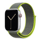 volt yellow nylon sport loop watch band for apple watch series 10 42mm and 45mm and ultra 2 made from woven nylon