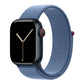 New style winter blue sport loop watch band for apple watch series 10 42mm and 45mm and ultra 2 made from woven nylon