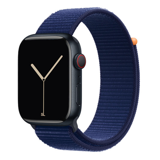 New style ocean blue sport loop watch band for apple watch series 10 42mm and 45mm and ultra 2 made from woven nylon