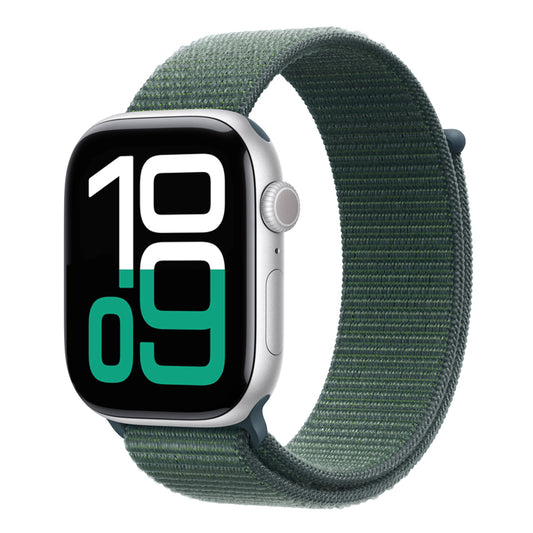 New style lake green sport loop watch band for apple watch series 10 42mm and 45mm and ultra 2 made from woven nylon